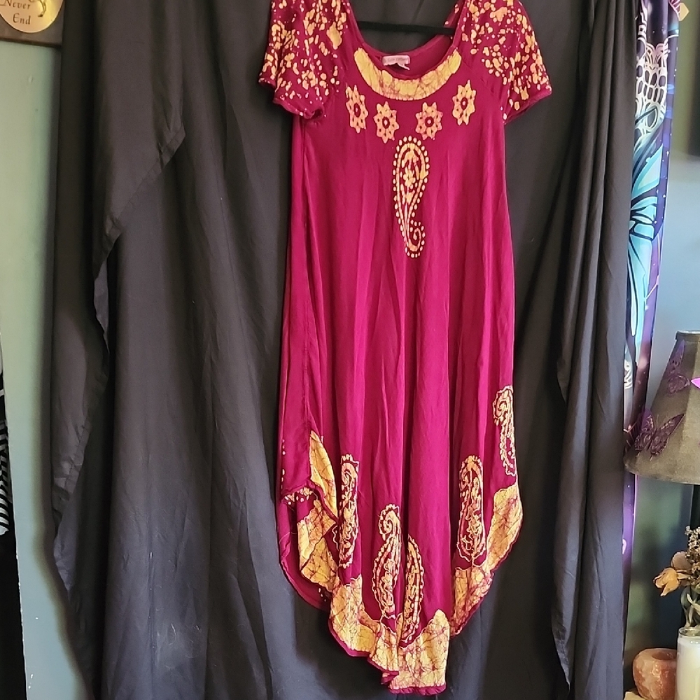 Vibrant Paisley Asymmetrical Dress
